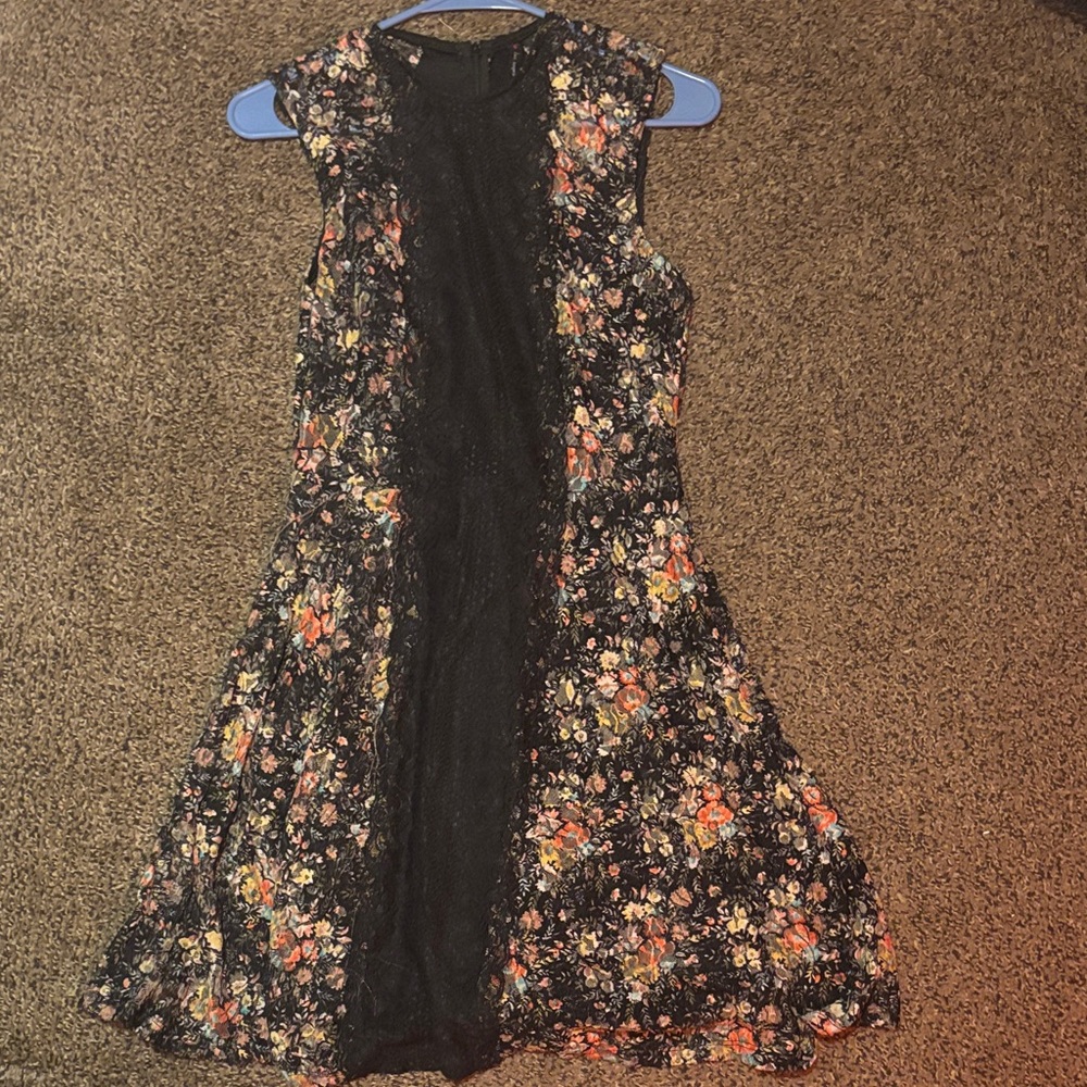 Fire Los Angeles Black Floral Dress